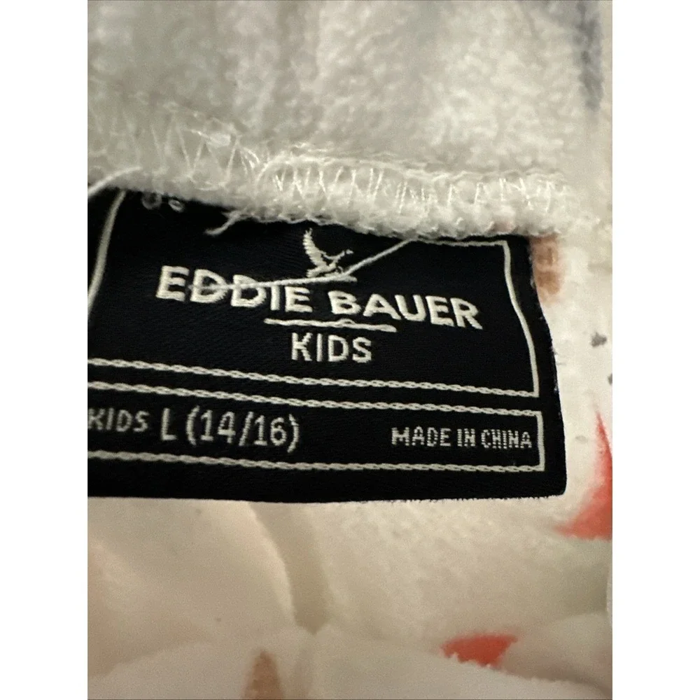 Eddie Bauer Kids Fleece‎ Pajamas Pants L (14/16) Triangles Design FlameResistant